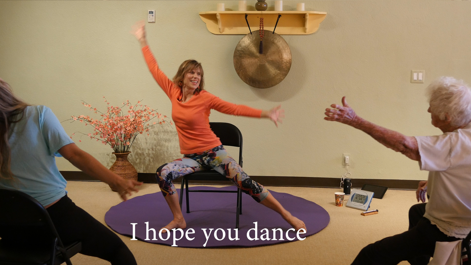 Sherry Zak Morris from the Yoga Vista Academy sharing the I Hope you Dance Chair Yoga Dance