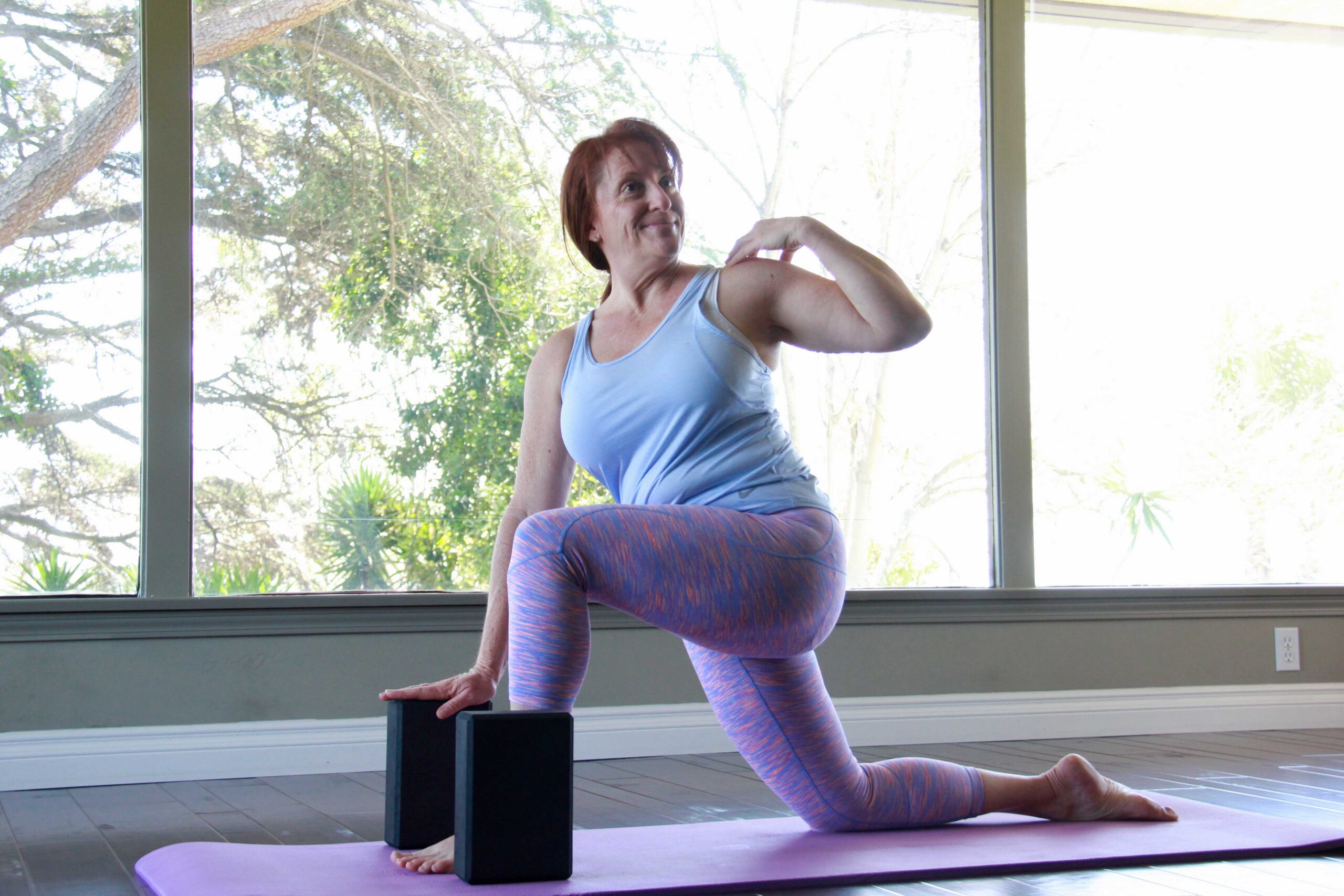 Gentle Yoga Lunge Pose for Cancer Recovery